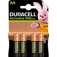 Duracell 4 LR06 1300mAh Batterie rechargeable Hybrides nickel-métal (NiMH) Batterie rechargeable, Hybrides nickel-métal (NiMH), 1,2 V, 4 pièce(s), 1300 mAh, Multicolore