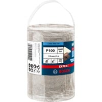 Bosch Expert Rouleau d'abrasif réticulé M480, Feuille abrasive Rouleau abrasif, Grain moyen, P100, Travail de finition, Décapant, Bois, Beige