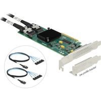 DeLOCK Carte PCI Express x8 avec 8 ports SATA et câble de connexion, Carte d'interface 