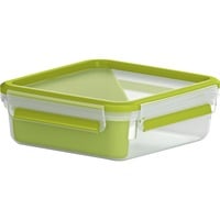 Emsa 518104 boîte hermétique alimentaire 0,85 L Transparent 1 pièce(s), Lunch-Box Vert clair/transparent, 0,85 L, Transparent, Polypropylène (PP), Élastomère thermoplastique (TPE), Allemagne, 163 mm, 163 mm