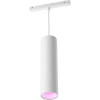 Philips Hue Lampe pendante cylindrique Perifo Blanc, Philips Hue White and Color ambiance Suspension cylindrique Perifo, Eclairage intelligent par suspension, Bluetooth, Blanc, LED intégrée, Métal, Blanc