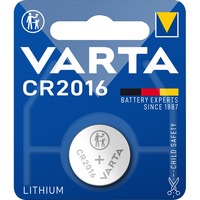 Varta -CR2016 Piles domestiques, Batterie Batterie à usage unique, CR2016, Lithium, 3 V, 1 pièce(s), Métallique