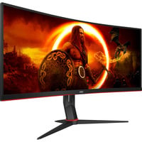AOC G2 CU34G2XP écran plat de PC 86,4 cm (34") 3440 x 1440 pixels UltraWide Quad HD LED Noir, Rouge Moniteur gaming incurvé Noir/rouge, 2x DisplayPort, 2x HDMI, 1x USB-C, 4x USB-A, 180 Hz, 86,4 cm (34"), 3440 x 1440 pixels, UltraWide Quad HD, LED, 5 ms, Noir, Rouge