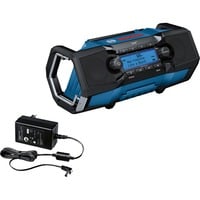 Bosch GPB 18V-2 SC Professional Chantier Noir, Bleu, Radio de chantier Turquoise/Noir, Chantier, DAB+, FM, 87,5 - 108 MHz, 174.928 - 239.2 MHz, 15 W, Noir, Bleu