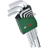 Bosch Set de clés Allen, 9 pièces, Tournevis Vert/Noir