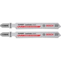 Bosch T128BHM Lames de scie sauteuse Carbone 2 pièce(s), Lame de scie Lames de scie sauteuse, Laminé, Plaque de plâtre, Polyvinyl chloride (PVC), Carbone, Acier inoxydable, 1,8 mm, 1,5 cm