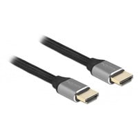 DeLOCK HDMI à très haut débit, Câble Gris, 3 mètres, 8K 60Hz, 48 Gbps