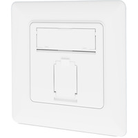Digitus Prise de données CAT.6A encastrée, blindée, 1x RJ-45 LSA, Boîte de jonction Blanc