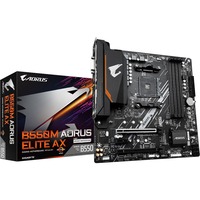 GIGABYTE B550M AORUS ELITE AX Carte mère - Processeurs AMD Ryzen 5000, VRM 5+3 phases, jusqu'à 4733 MHz DDR4, 1xPCIe 4.0 + 1xPCIe 3.0 M.2, Wi-Fi 6E, LAN 1GbE, USB 3.2 Gen 1 carte mère socket AM4 VRM 5+3 phases, jusqu'à 4733 MHz DDR4, 1xPCIe 4.0 + 1xPCIe 3.0 M.2, Wi-Fi 6E, LAN 1GbE, USB 3.2 Gen 1, AMD, Emplacement AM4, AMD Ryzen 3000 Series, AMD Ryzen 4000 Series, AMD Ryzen 5000 Series, Emplacement AM4, DDR4-SDRAM, 128 Go