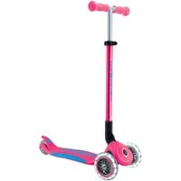 GLOBBER Primo Foldable Plus Lights, Trottinette rose fuchsia/Bleu clair