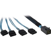 Inter-Tech 0.5m SFF 8643/4x SATA 0,5 m Noir, Bleu, Câble Noir/Bleu, 0,5 m, SFF 8643, 4x SATA, Mâle/Mâle, Noir, Bleu, 35 g