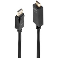 Lindy Câble adaptateur DisplayPort vers HDMI 4K30Hz, 2m Noir, 2m, 2 m, DisplayPort, HDMI Type A (Standard), Mâle, Mâle, Droit
