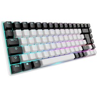 Sharkoon SKILLER SGK50 S3 RGB clavier gaming mécanique Blanc, Layout DE (QWERTZ), Gateron Yellow, 75%