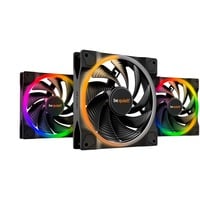 be quiet! Light Wings PWM high-speed ventilateurs de boîtier RGB  Noir, 3 pièces, 140 x 140 x 25 mm, Pack de 3, Ventilateur, 14 cm, 2200 tr/min, 121,82 m³/h, Noir