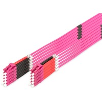 Digitus Câble de raccordement fibre optique, duplex, connecteur LC > LC, multimode OM4 Violet clair