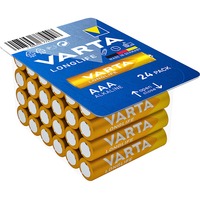 Varta Longlife AAA Batterie à usage unique Alcaline Batterie à usage unique, AAA, Alcaline, 1,5 V, 24 pièce(s), Bleu, Jaune