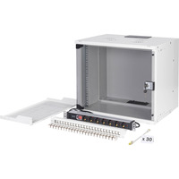 Digitus Ensemble réseau SOHO Pro 19" 540x400 mm (LxP), Armoire informatique Gris clair