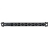 Digitus Multiprise 19" C13 avec profilé en aluminium 1U Noir/en aluminium, 10x prises