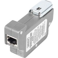 Digitus Protection contre les surtensions PoE (RJ-45), montage sur rail DIN Gris