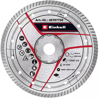 EINHELL Disque diamant turbo, Ø 200 x 25,4 x 2,6mm, Disque de coupe 