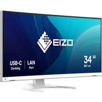 EIZO FlexScan EV3451X-WT 34.1" Moniteur UltraWide incurvé Blanc, 1x DisplayPort, 2x HDMI, 2x USB-C, 3x USB-A, 1x RJ-45