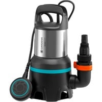 GARDENA Pompe à eau sale 16000, Pompe submersible et pression Noir/en acier inoxydable, 450 Watt