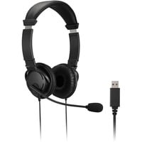 Kensington Micro-Casque Classic USB-A avec réglage du micro et du volume  on-ear Noir, Avec fil, Bureau/Centre d'appels, Casque, Noir