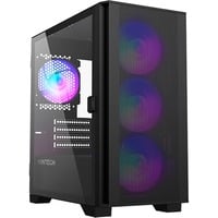 Montech AIR 100 ARGB boîtier mini tower Noir | 3x USB-A | RGB | Window