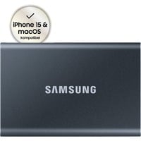 SAMSUNG Portable T7, 2 To SSD externe Gris, MU-PC2T0T/WW, USB-A 3.2 (10 Gbit/s)