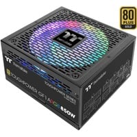 Thermaltake Toughpower GF1 ARGB alimentation  modulaire 850 watt Noir, 6x PCIe, 850 W, 100 - 240 V, 1020 W, 50/60 Hz, 12 A, Actif