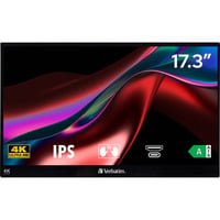 Verbatim 32239 écran plat de PC 43,9 cm (17.3") 3840 x 2160 pixels 4K Ultra HD LCD Écran tactile Noir Moniteur Noir, 1x HDMI, 2x USB-C, 1x USB-A, 43,9 cm (17.3"), 3840 x 2160 pixels, 4K Ultra HD, LCD, 6 ms, Noir