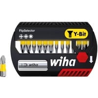 Wiha Set d'embouts FlipSelector Y-Bit 25mm, 13 pièces, Set d'embouts de vissage Noir/Jaune