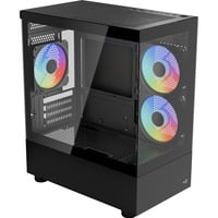 Aerocool Viewport Mini-G-BK-v4 ARGB boîtier mini tower Noir | 3x USB-A | RGB | Verre Trempé