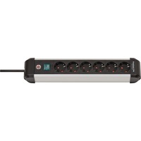 Brennenstuhl Multiprise Premium-Alu-Line 6 prises Noir/Argent