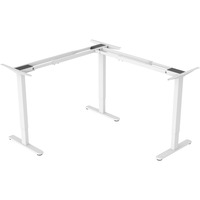Digitus Châssis de table réglable en hauteur électrique, forme en L à 90°, Cadre Blanc