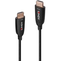Lindy Câble HDMI 8K60 Hybride Fibre Optique 15m Noir, 15 m, HDMI Type A (Standard), HDMI Type A (Standard), 48 Gbit/s, Noir