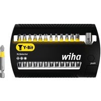 Wiha Set d'embouts XLSelector Y-Bit 50mm, 13 pièces, Set d'embouts de vissage Noir/Jaune