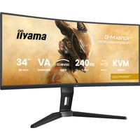 iiyama G-MASTER GCB3486WQSCP-B1 écran plat de PC 86,4 cm (34") 3440 x 1440 pixels UltraWide Quad HD Noir Moniteur gaming incurvé Noir, 1x DisplayPort, 2x HDMI, 2x USB-C, 2x USB-A, 1x RJ-45, 240 Hz, 86,4 cm (34"), 3440 x 1440 pixels, UltraWide Quad HD, 0,4 ms, Noir