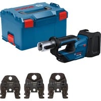 Bosch Outil de sertissage sans fil GPT 18V-19 Professional solo, 18Volt, Kit SV, Machine à presser Bleu