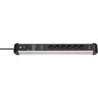 Brennenstuhl Premium-Protect-Line multiprise 6 prises Noir/Argent