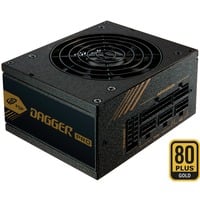 FSP DAGGER PRO ATX3.0(PCIe5.0) 850W unité d'alimentation d'énergie 20+4 pin ATX SFX Noir alimentation 850 W, 100 - 240 V, 50/60 Hz, 12-6 A, Actif, 120 W