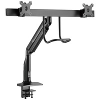 HAGOR Bras à vérin à gaz Dual, Support de moniteur Noir
