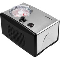 Medion LIFE Machine à glace MD 18387, Sorbetière Noir/en acier inoxydable