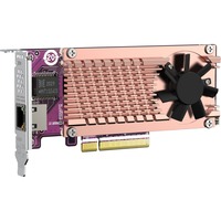 QNAP QM2 CARD carte et adaptateur d'interfaces Interne PCIe, Contrôleur M.2, PCIe, Profil bas, PCI 3.0, RJ-45, Argent