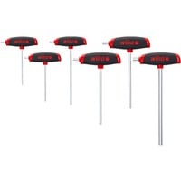Wiha Set de clés mâles hexagonales, avec poignée transversale ComfortGrip, Tournevis Noir/Rouge