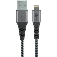 goobay câble adaptateur USB 2.0, connecteur USB-A > connecteur Lightning Gris/Argent