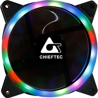 Chieftec AF-12RGB système de refroidissement d’ordinateur Ventilateur 12 cm Noir 1 pièce(s), Ventilateur de boîtier Noir/Blanc, Ventilateur, 12 cm, 1200 tr/min, Noir