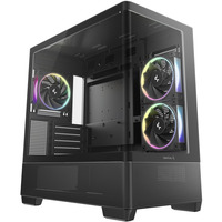 DeepCool CG380U 3F boîtier midi tower Noir | 2x USB-A | 1x USB-C | RGB | Verre trempé