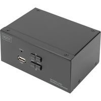 Digitus Commutateur KVM DisplayPort 2x 1, Switch KVM Noir