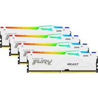 Kingston FURY 128 Go DDR5-5200 (4x 32 Go) mémoire vive Blanc, KF552C40BWAK4-128, XMP 3.0